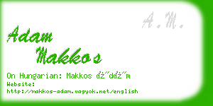 adam makkos business card